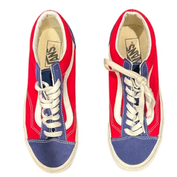 Vans EUC Red White and Blue Checkerboard Old Skool, Size 7 Men's, 8.5 Wo… - Picture 3 of 8